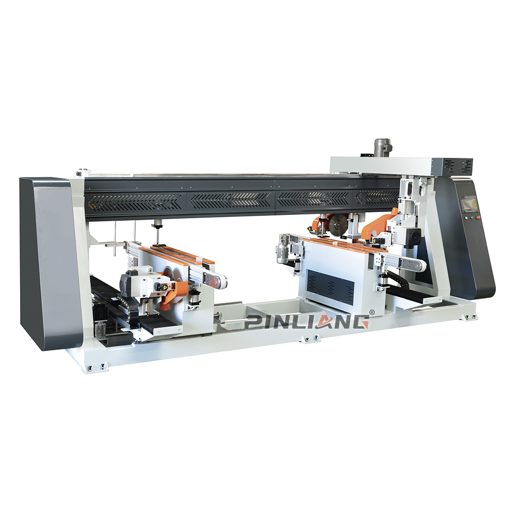 PINLIANG CNC four side edge cutting saw machine for square sizing wooden door