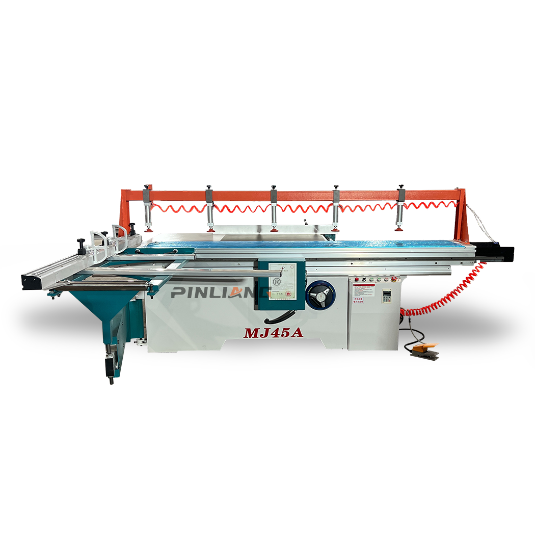 PINLIANG Double saw blade precision sliding table saw for Melamine MDF Plywood Wood cutting